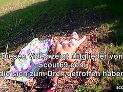 Skinny German Anni Seduce To Fuck Outdoor By Stranger Voyeur With Anni Angel