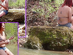 Transbian Wild Outdoor Adventure At Our Private Creek! Hot Anal Nature Fucking Scene Xxx