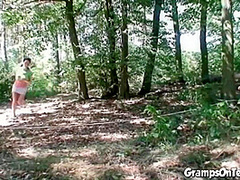 Teen hottie fucked by grandpa