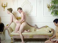 Lucie Stratilova And Lucy Lucy In Superb Milfs Sexual Fantasy With Her Sex Slaves