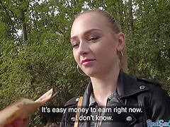 Czech teen picked up for outdoor POV fuck after casting