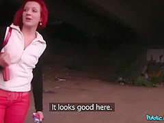 Redhead Gives Sloppy Fellatio And Fuc