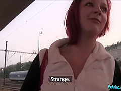 Redhead Gives Sloppy Fellatio And Fuc