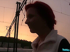 Redhead Gives Sloppy Fellatio And Fuc