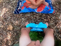 Amateur Sex In Woods Ends With White Ass Creampied Part1