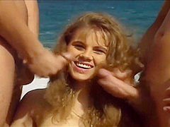 Karina Senk - Summer Orgy Dp On The Beach Russian Beauty Finishes A Blowjob Hd Blonde Threesome Facial