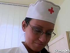 Cock sucking nurse teen fucks old man