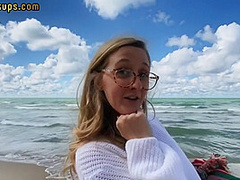 Bigbutt Reality Babe Rides Cock Publicly On The Beach