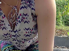Purple Flowers Floral Pants With Red Bunny