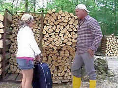 Mature Blonde Woman Is Having Casual Sex In The Nature And