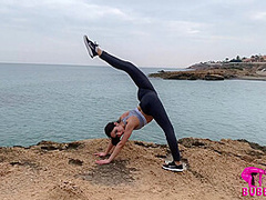 Contortionist Bends Outdoor At The Lake - Watch4Fetish