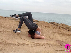 Contortionist Bends Outdoor At The Lake - Watch4Fetish