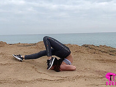 Contortionist Bends Outdoor At The Lake - Watch4Fetish