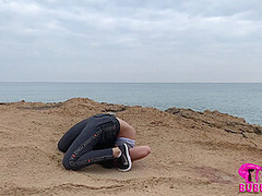 Contortionist Bends Outdoor At The Lake - Watch4Fetish