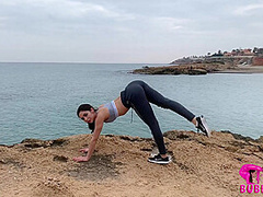 Contortionist Bends Outdoor At The Lake - Watch4Fetish