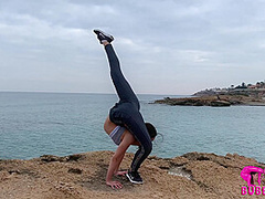 Contortionist Bends Outdoor At The Lake - Watch4Fetish