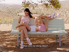 Two Beautiful Girlfriends And Having Hot And Romantic Sex Outdoors With Hayli Sanders