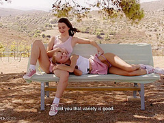 Two Beautiful Girlfriends And Having Hot And Romantic Sex Outdoors With Hayli Sanders