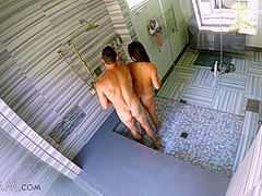 StepBro Peeps Stepsis’ Big Tits In Shower - SpyFam