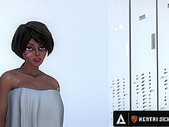 HENTAI SEX UNIVERSITY - Hentai Students Fuck In Public and Lesbian Scissor In Private Locker Room!