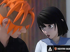 HENTAI SEX UNIVERSITY - Hentai Students Fuck In Public and Lesbian Scissor In Private Locker Room!