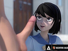 HENTAI SEX UNIVERSITY - Hentai Students Fuck In Public and Lesbian Scissor In Private Locker Room!