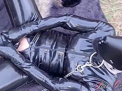 Dog Slut Orgasm, Celeste Receives Dog Training Outdoors