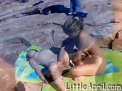 Teen April gets licked out by lesbo
