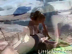 Teen April gets licked out by lesbo