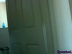 Outdoor pissing babe takes shower before pussy masturbation