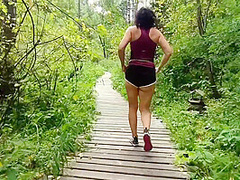 Step Sister Teases Me With Big Ass And Strips In The Wild Forest - Vlog # 7