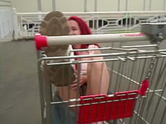 Fucked A Red-haired Beauty In The Of A Shopping Center And Face Cumshot