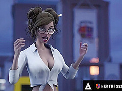 HENTAI SEX UNIVERSITY - Hentai Babes Suck Dick In PUBLIC And An INSANE CUM EXPLOSION CREAMPIE!