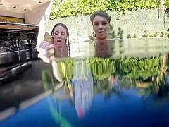 Gabbie Carter And Angela White In And Angela Fuck Each Other In The Jacuzzi