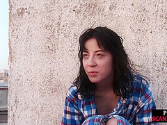 BDSM teen enjoys outdoor pussy and body torment from group