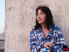 BDSM teen enjoys outdoor pussy and body torment from group