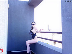 Gymnast Does Flexible Poses Outdoor - Watch4Fetish