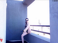 Gymnast Does Flexible Poses Outdoor - Watch4Fetish