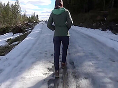 Hiking Adventures Flashing Naked Body And Getting Fucked In Public Park With Cumshot On The Face Pov