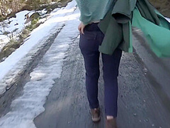 Hiking Adventures Flashing Naked Body And Getting Fucked In Public Park With Cumshot On The Face Pov
