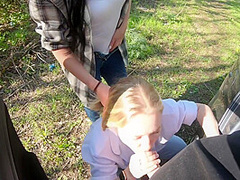 Girlfriend Lost At Rock-paper-scissors And Had To Suck Fellow Traveler - Epic Facial - Pov