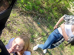 Girlfriend Lost At Rock-paper-scissors And Had To Suck Fellow Traveler - Epic Facial - Pov