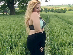 Chubby Naked In Field