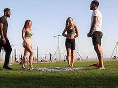 Sammmnextdoor And Melspirations - Two Petite Yoga Sisters Swap Boyfriends After Class