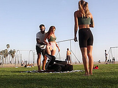 Sammmnextdoor And Melspirations - Two Petite Yoga Sisters Swap Boyfriends After Class