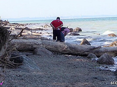 Public Sex On Beach From German Teen With Old Stranger Guy With Anni Angel