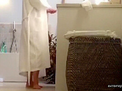 Our Curvy Grandma Spied In The Bathroom