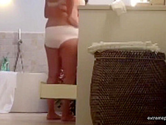 Our Curvy Grandma Spied In The Bathroom