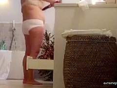 Our Curvy Grandma Spied In The Bathroom