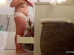 Our Curvy Grandma Spied In The Bathroom
